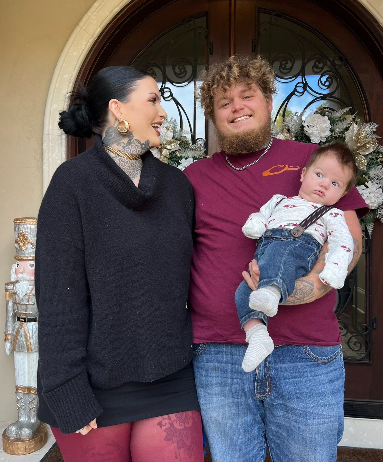 Hayden Eudy with his family at home