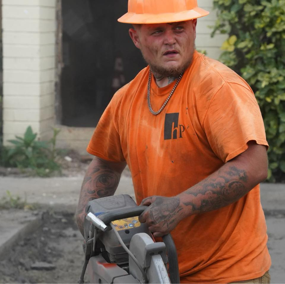 Hayden Eudy, owner of Rough & Refined Excavation, on the job